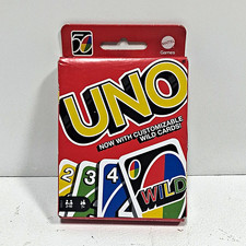 Mattel Games UNO Card Game w/ Customizable Wild Cards, 2-10 Players