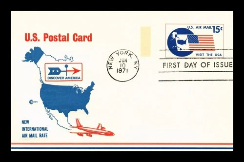 DR JIM STAMPS US FIRST DAY CARD AIR MAIL 15C VISIT THE USA COVER CRAFT CACHET