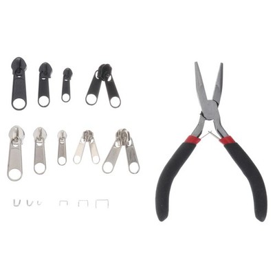 85 Pcs Clothing Zipper Repair Kit Replacement Luggage Alloy Stopper Ends Pulls