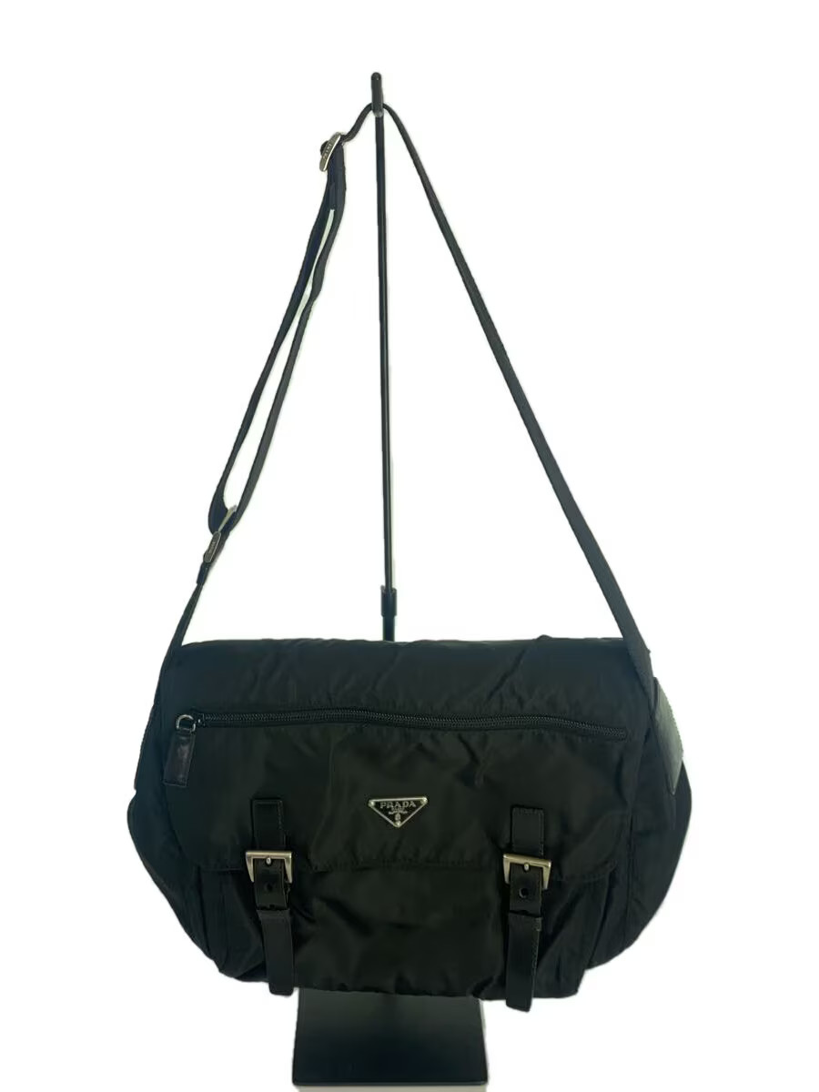 Prada Black Nylon Shoulder Bag Authentic From Japan