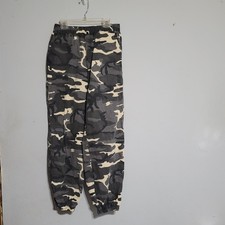 Womens Size Medium Camo Joggers Lightweight Elastic Waist Pants Pockets M