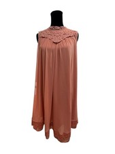 Ultra Pink Mauve Lace Trim High Neck Sleeveless Shift Mini Dress