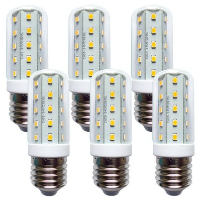 6 x LED Leuchtmittel Röhre 4W E27 Corn 3000K warmweiß T30x88 Sparlampe klar 360°