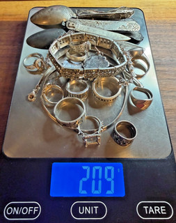 Sterling Silver Scrap Lot 209g Tested/Stamped .925