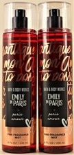 QTY 2 - Bath  Body Works EMILY IN PARIS - PARIS AMOUR Fine Body Mist Spray 8 Oz