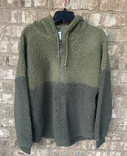 UNDERCOVER Maglione pullover sherpa rosa Victoria’s Secret oversize verde taglia small