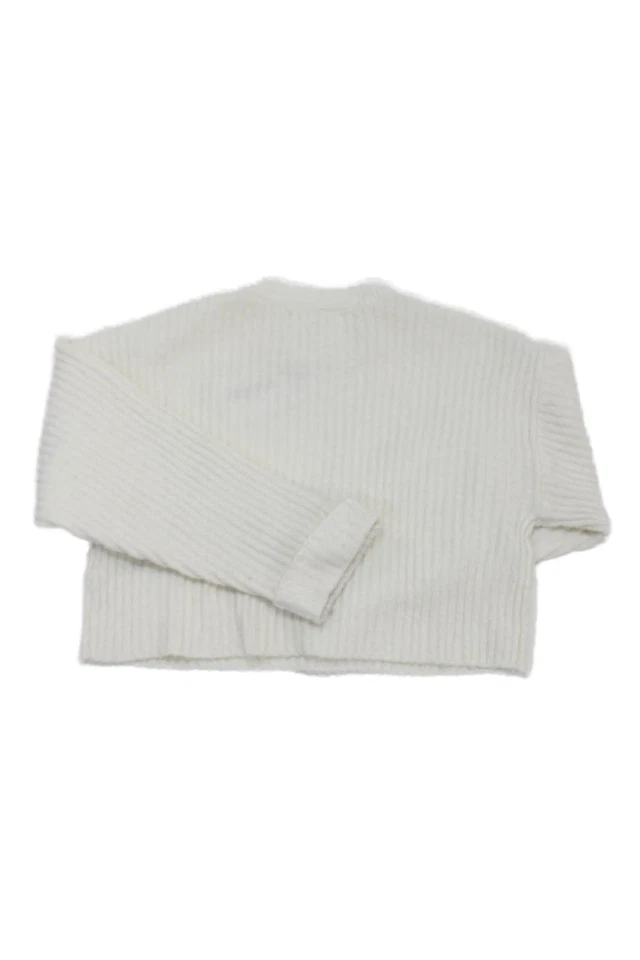 Suéter tejido corto cuello redondo manga larga blanco talla 6-7 años de Zara para niñas Foto 4 de 4