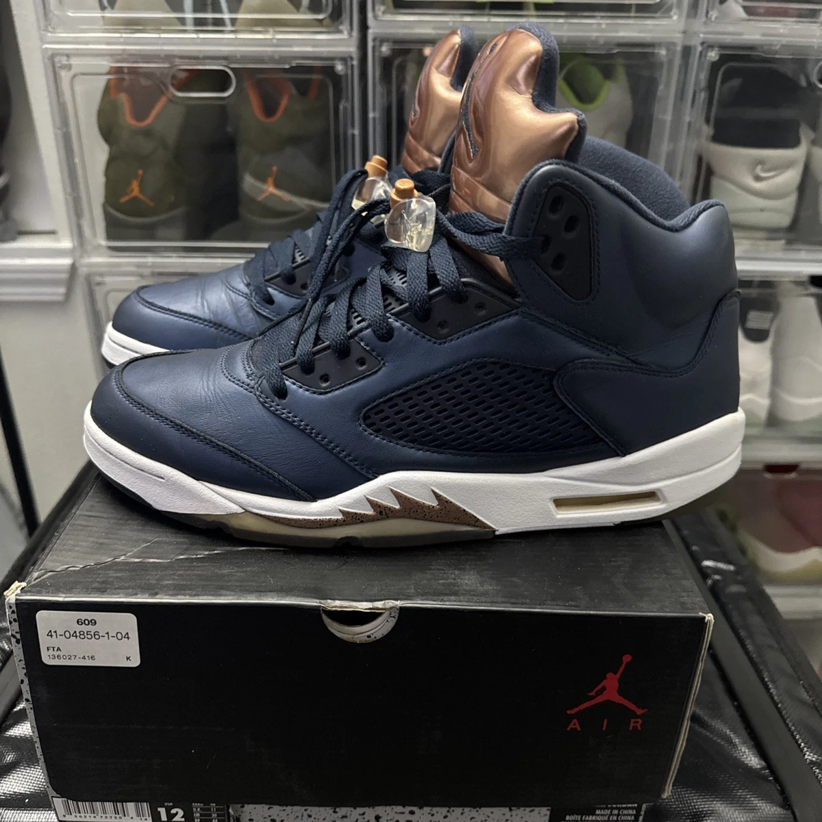 Air Jordan 5 Retro Bronze with Box Size  12 Men 136027 416 see pics Nike Air Jordan 5 Retro Bronze/Obsidian size 11 (136027-416  main image 3