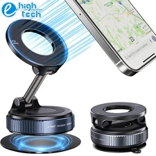 Vacuum Magnetic Car Phone Holder Mount for iPhone 16 15 14 13 Magsafe & Android