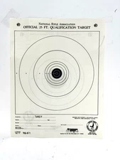 NRA TQ-7 Official 25 Foot Rapid Fire Pistol Target -- 25 on heavy paper - black