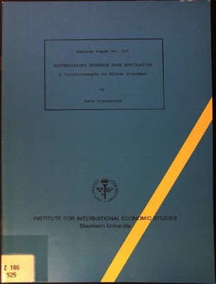 Destabilizing Exchange Rate Speculation: A Counterexample to Milton Friedman Sem