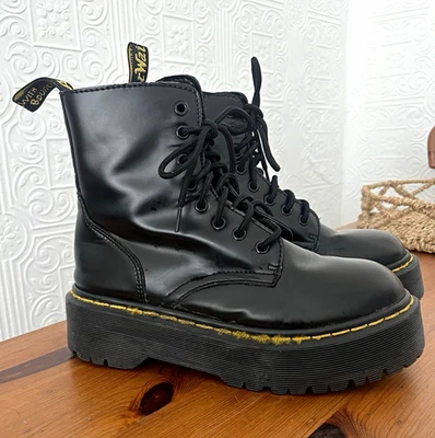 Dr. Martens Jadon Polished Smooth Leather Platform Boots