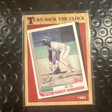 TOPPS 1987 Turn Back The Clock Rickey Henderson #311 Oakland Athletics