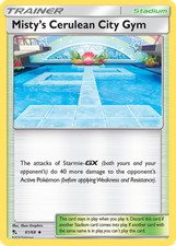 Misty's Cerulean City Gym Reverse Holo - Hidden Fates Near Mint Pokemon TCG