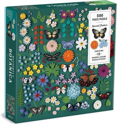Galison Butterfly Botanica Puzzle, 500 Pieces Jigsaw NEW SEALED FAST SHIPPING