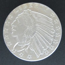 SILVER ROUND Golden State Mint .999 Fine Bullion 1.0 Troy ounce Eagle/Indian 99.95 per troy oz