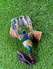 Smudge Feather Fan with Blue Apatite.