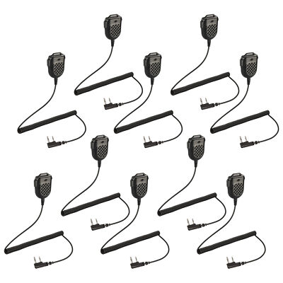 10 Pack HandHeld Palm Size Walkie Talkie Speaker Mic for Kenwood Nexedge NX-340U