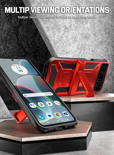 Poetic Spartan Case For Motorola Moto Razr 2023 Kickstand Hybrid Cover Red - Picture 3 of 6