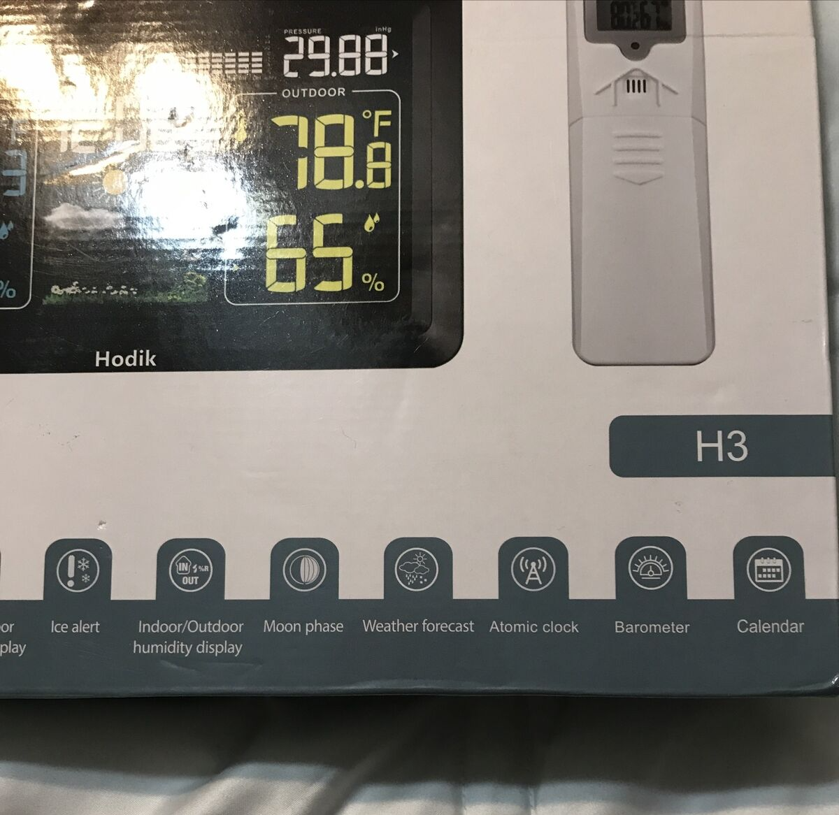 Hodik HD Color Display Weather Station H3 Atomic Clock In