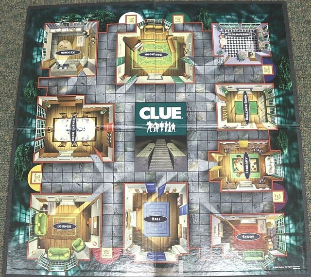 Clue Hasbro 2002 Board Game Replacement Board Only 00045GB eBay