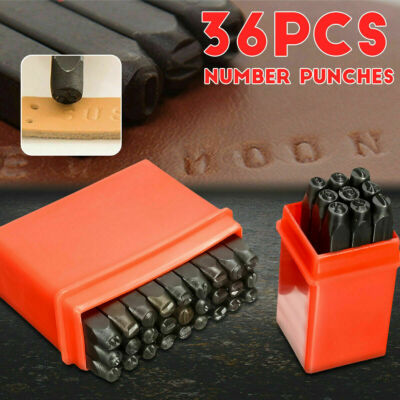 36pcs 4mm New Stamps Letters Alphabet Numbers Set Punch Steel Metal Tool Craft