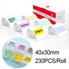 6 Rolls 40x30mm Self-Adhesive Thermal Label Sticker Paper for Phomemo M110 M220