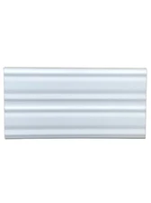 6x12 Queen Mona White undulated Ceramic Bullnose Interior Decorative Wall Tile