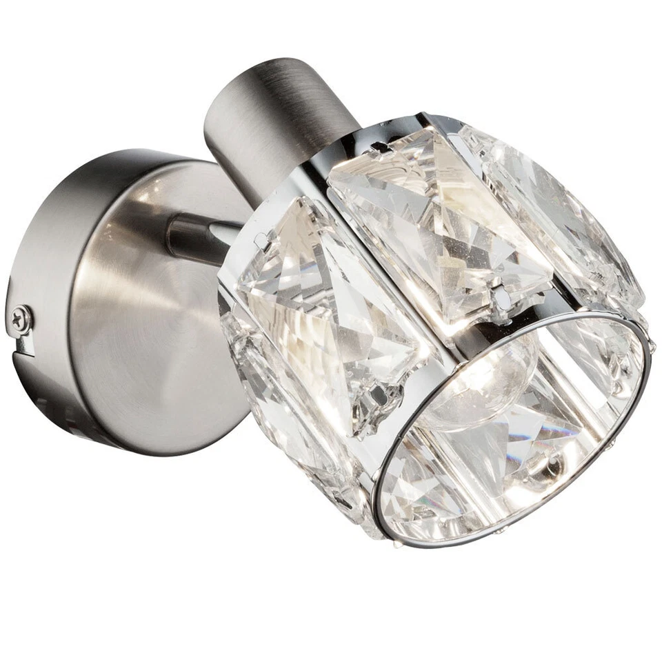 Parete Cristalli Interruttore Soggiorno Cromo Illuminazione Interna Nichel - Immagine 2 di 4