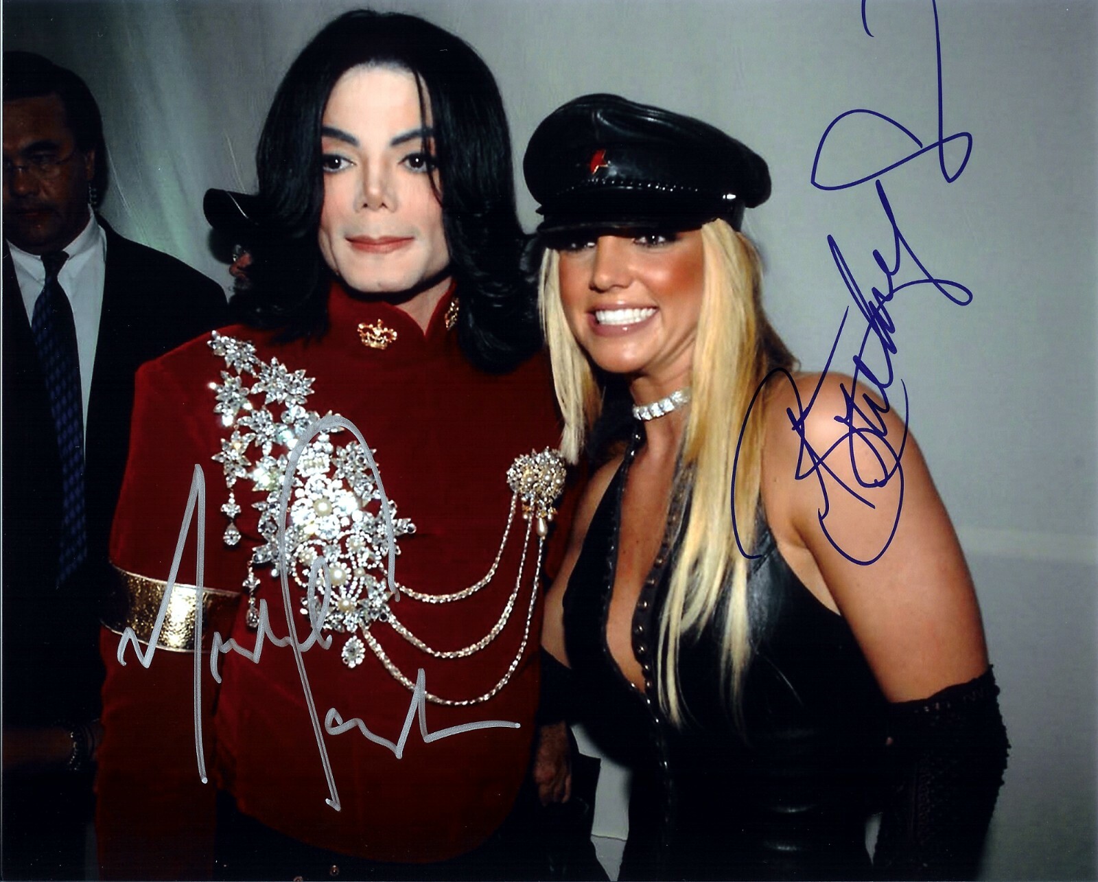 MICHAEL JACKSON \u0026 BRITNEY SPEARS Autographed Signed 8×10 Reprint Photo ! –  ICACIT, image size:1600x1285