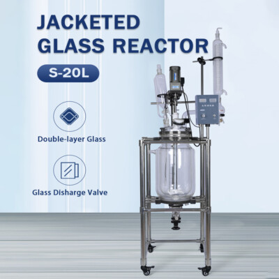 20L Labor Chemisch Doppelschicht Glas-Reaktor Chemical Jacketed Glass Reactor