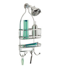 Shower Hanger Caddy Metal Wire Bath Rust Resistant Bathroom Organizer Hooks Wide