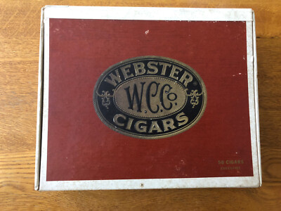 Vintage Webster Cigars Box W C Co Executive Permit TP 550 Philadelphia PA