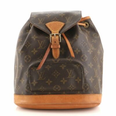 Louis Vuitton Montsouris Backpack MM Brown Canvas Vintage