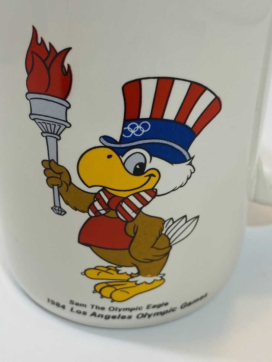 Figurine Sam l'aigle, Jeux Olympiques de 1984, avec torche