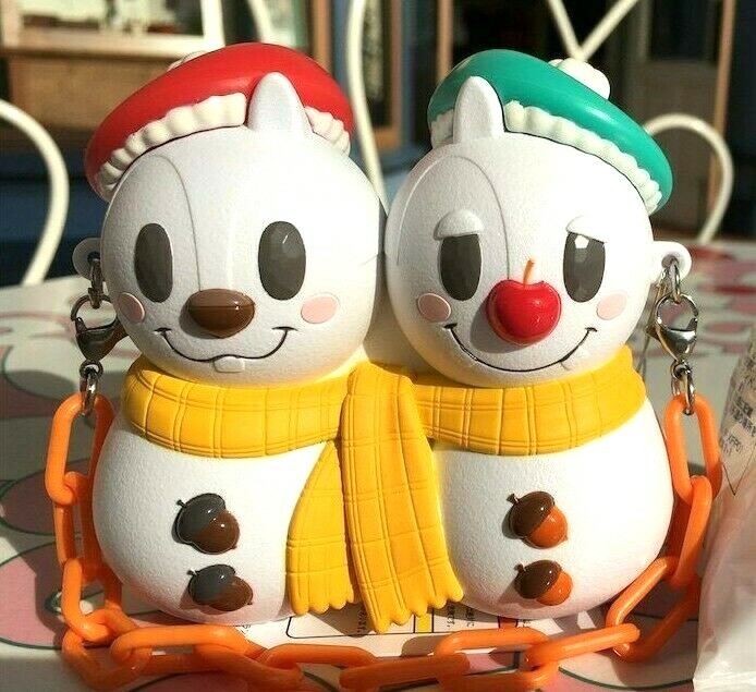Tokyo Disney Resort Chip and Dale Snowman candy case Christmas