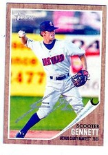 Scooter Gennett autographed baseball card 2011 Topps Heritage #118 Silver