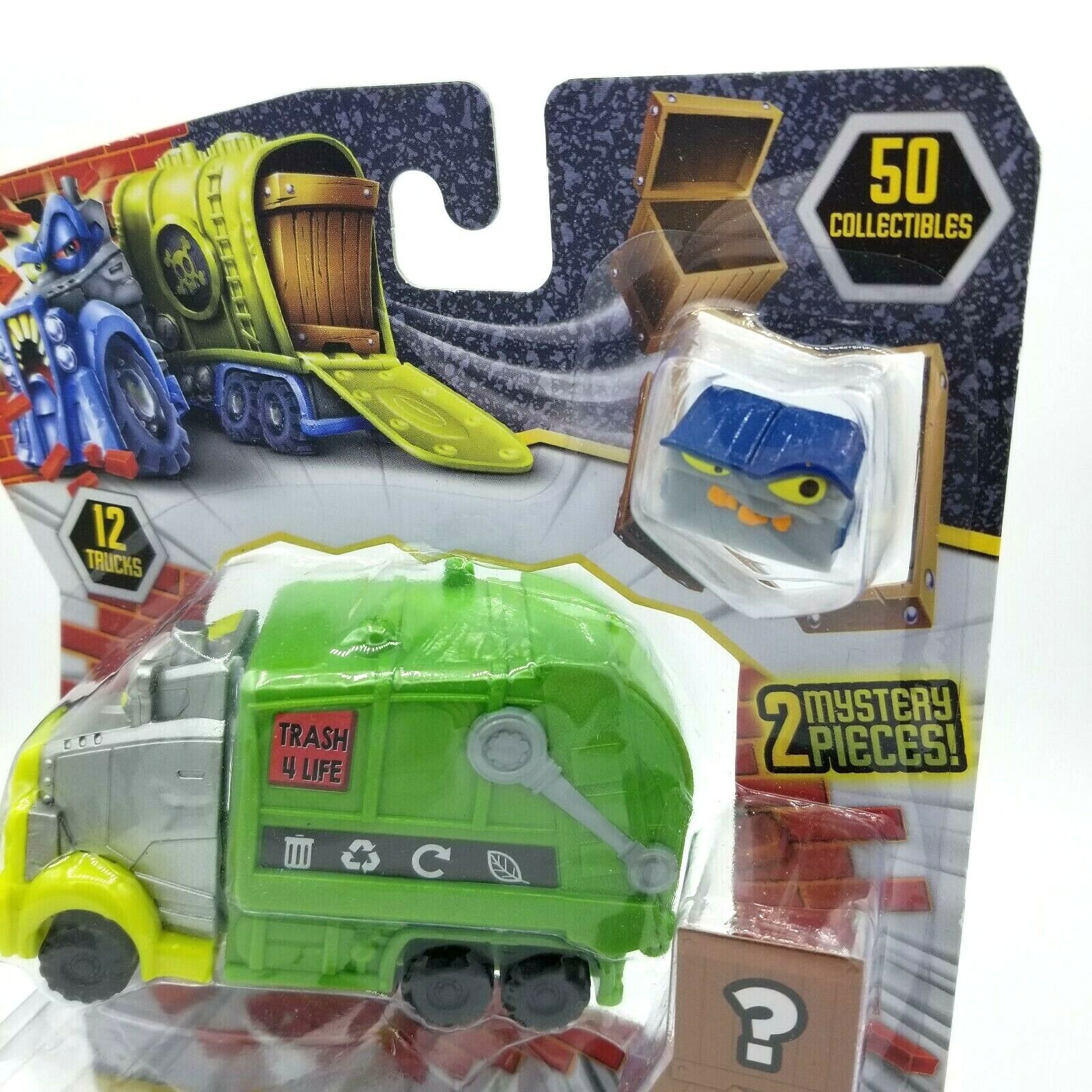 4 packs Smash Crashers Toy Trucks Cars - w free play box