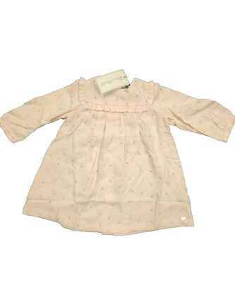 NWT NEW Tartine Et Chocolate Baby girls Pink Heart print tunic blouse dress 9m