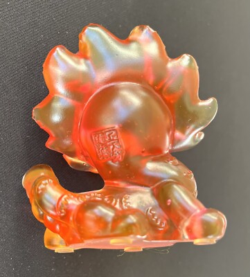 Rare LIULI Crystal Art Zodiac Year Of The Dragon Sculpture Decor