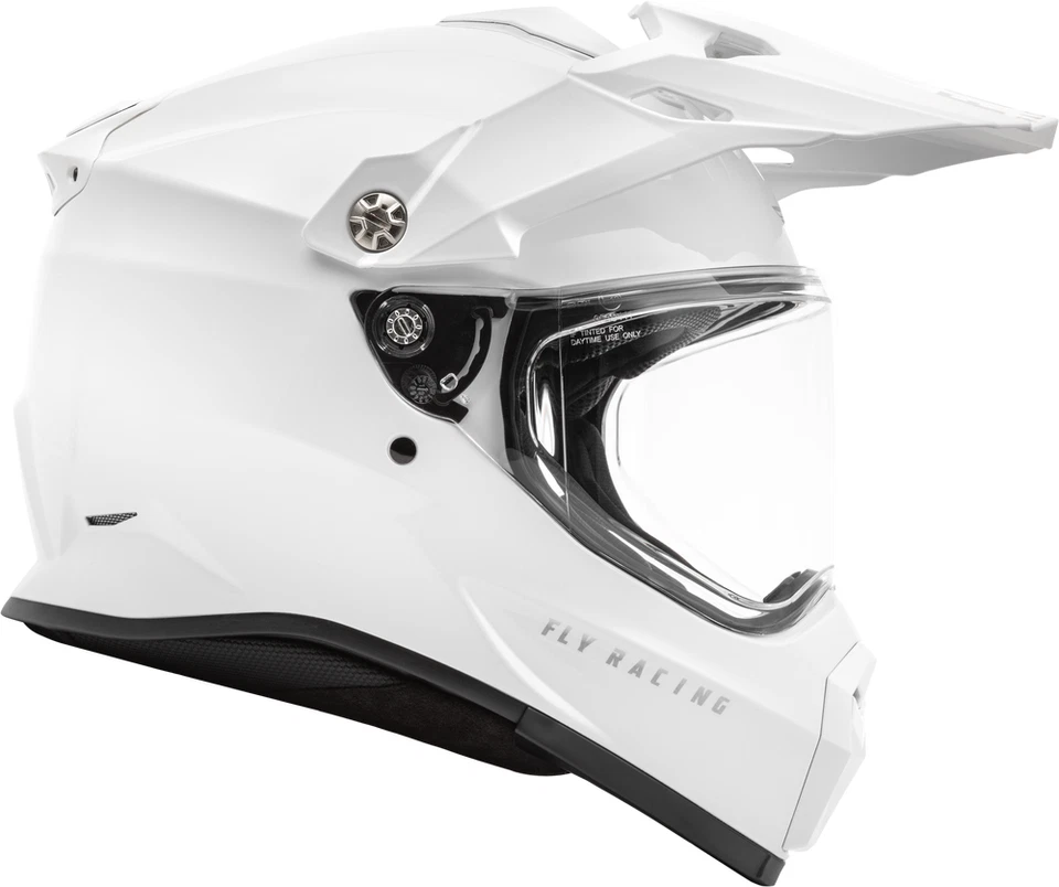 Nuevo Casco de Motocicleta Fly Racing Trekker Blanco Sólido DOT ECE Todas las Tallas Foto 3 de 4