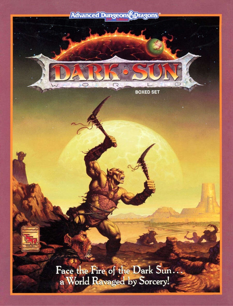 SOFTCOVER Dark Sun Campaign Setting Box Set Advanced Dungeons Dragons AD&D  TSR