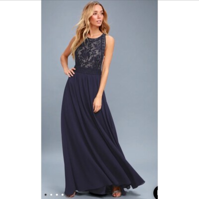 lulus Forever and Always Navy Blue Lace Maxi Dress size xs new | eBay lulus Forever and Always Navy Blue Lace Maxi Dress size xs new | eBay
