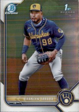2022 BOWMAN CHROME PROSPECT 1ST MILWAUKEE BREWERS - BRANLYN JARABA #BCP-15
