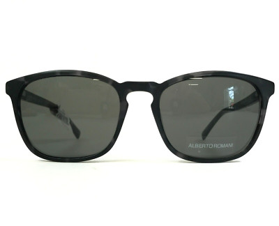 Alberto Romani Sunglasses ARS9001 BK/TO Matte Black Tortoise Frames Gray Lenses