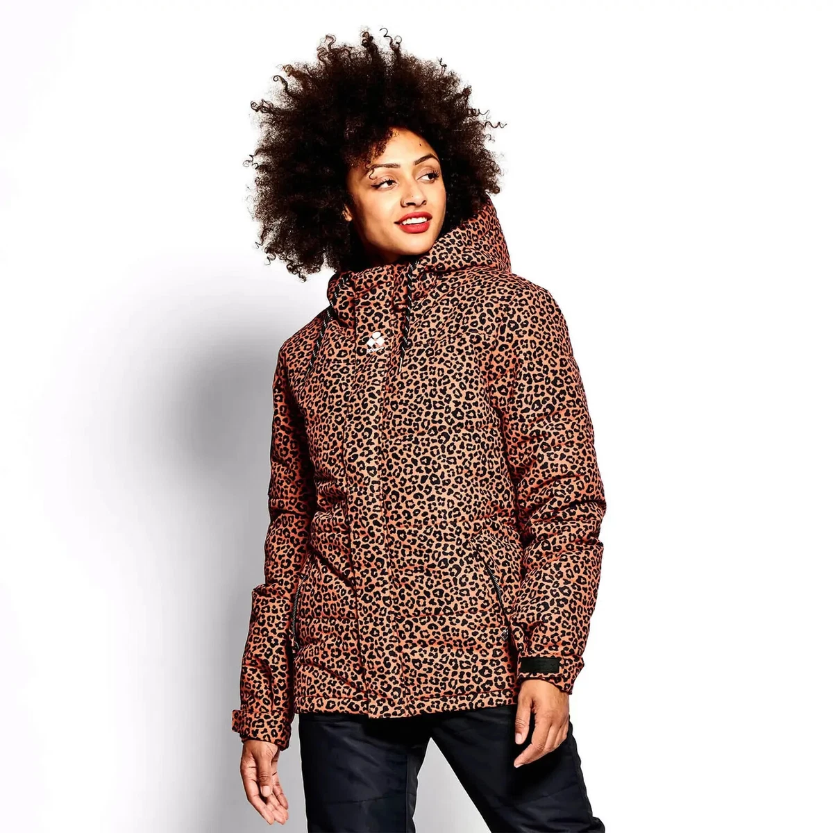 Leopard print hotsell snow jacket