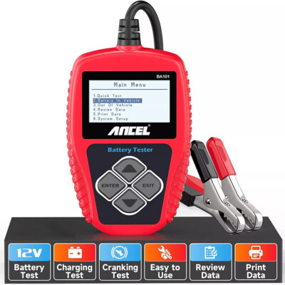 ANCEL BA101 Auto 12V Batterietester Akku Testgerät Passend Batterietestgerät