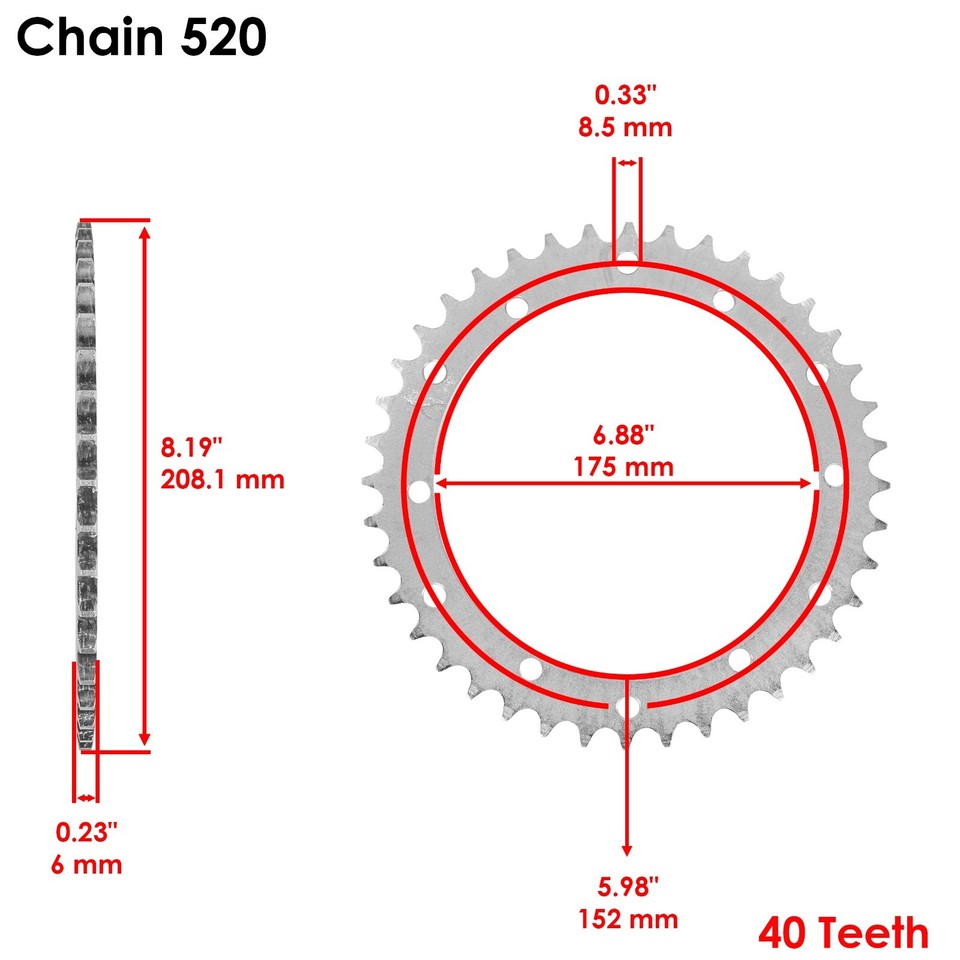 Yamaha Raptor 350 Parts Pink O-Ring Drive Chain For Yamaha Raptor 350 YFM350R 2004-2013 Sprocket Kit Yamaha - Foto 10