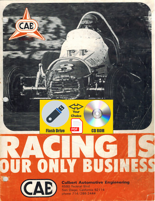 CAE Culbert Automotive Engineering 1969 Sprint Car Parts PDF File USB Drive
