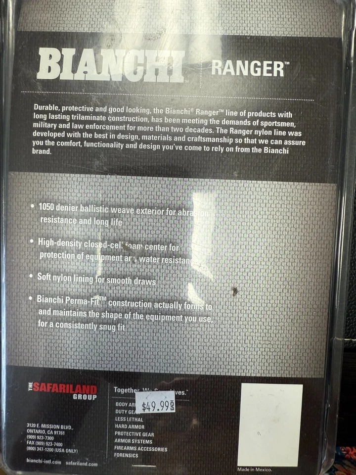 Bianchi 4750 Ranger Triad Ankle Holster Black, Size 08, Right Hand 19746 Bianchi - Image 2 of 2